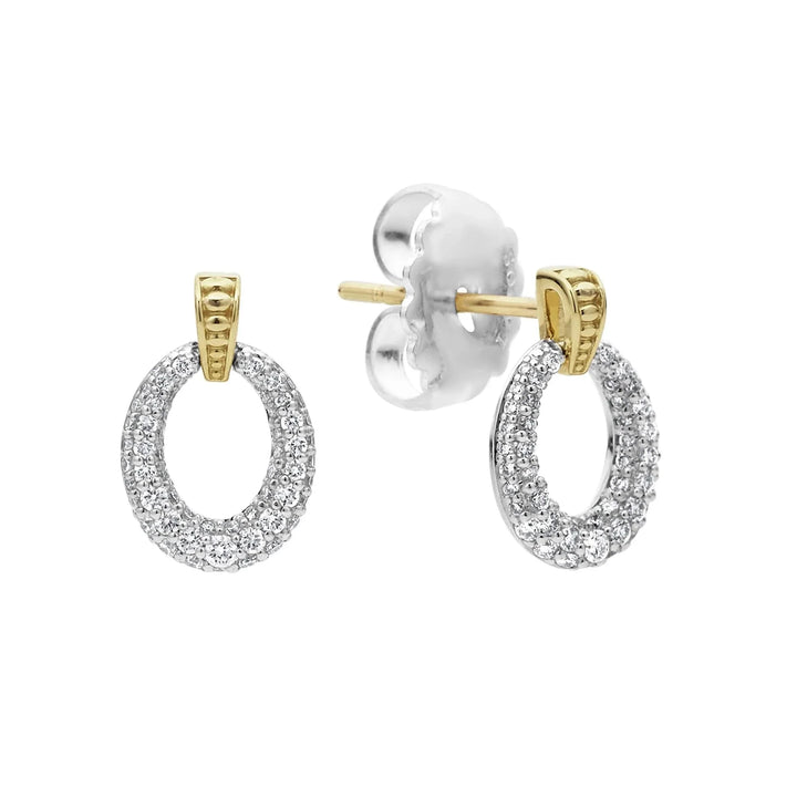 Oval Drop Diamond Earring