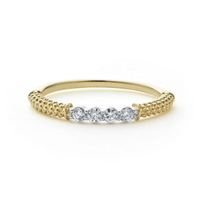 18K Gold Superfine Diamond Stacking Ring