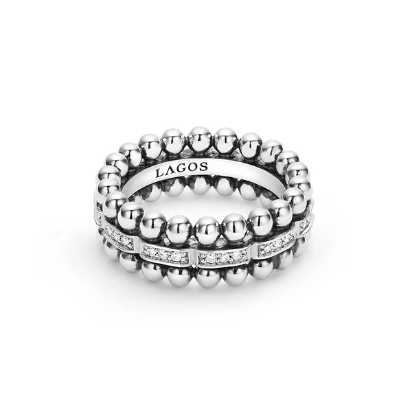 Caviar Beaded Diamond Ring