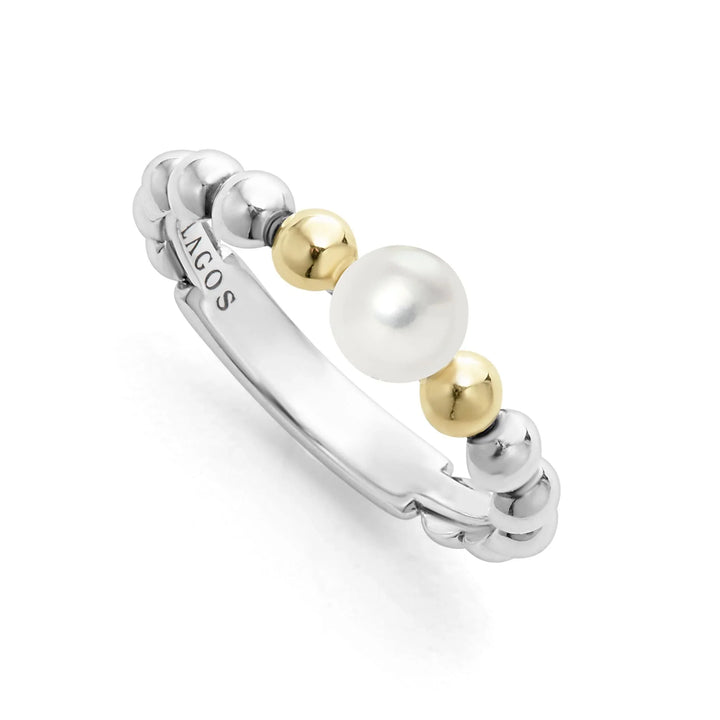 Two-Tone Pearl Ring