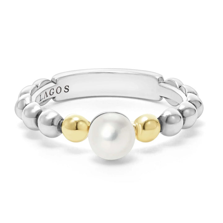 Two-Tone Pearl Ring
