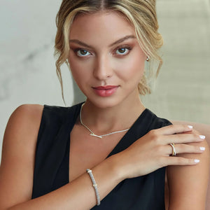 Two-Tone X Diamond Ring