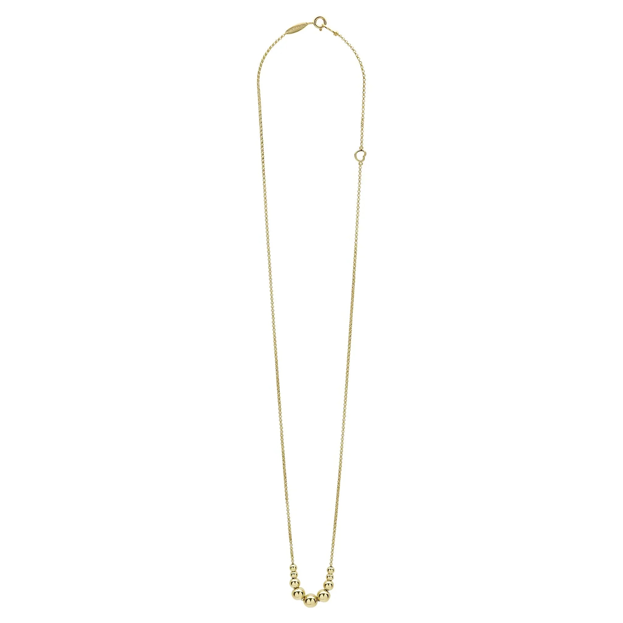 18K Gold Graduated Bead Necklace