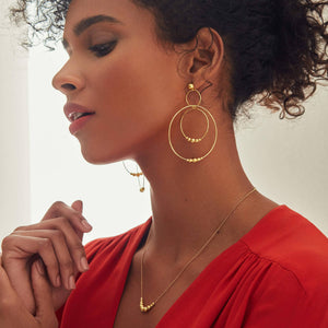 18K Gold Graduated Bead Necklace