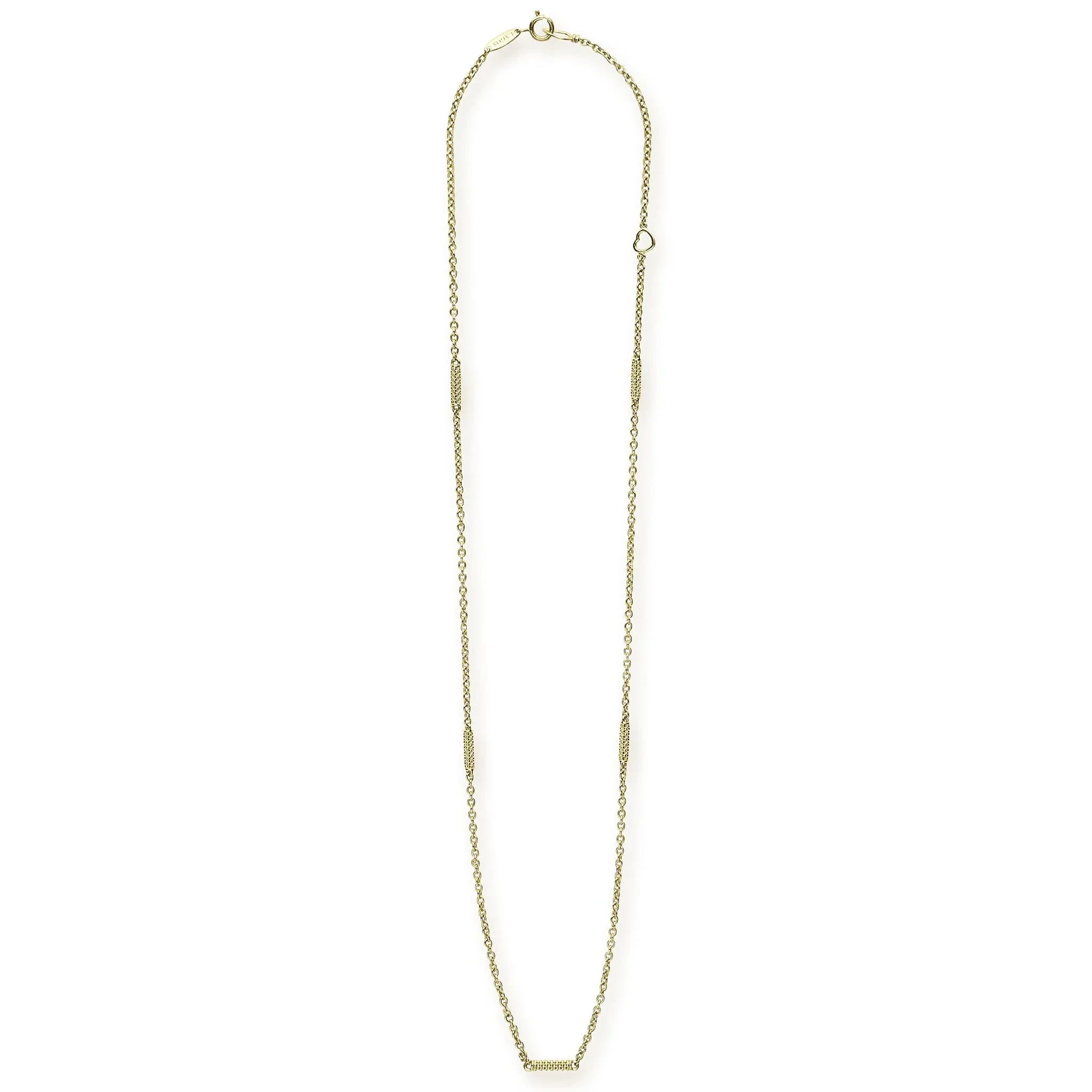 18K Gold Superfine Station Chain Necklace