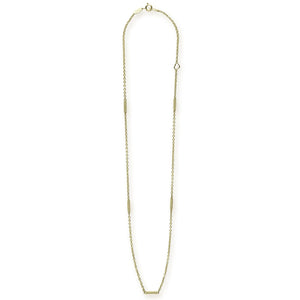 18K Gold Superfine Station Chain Necklace