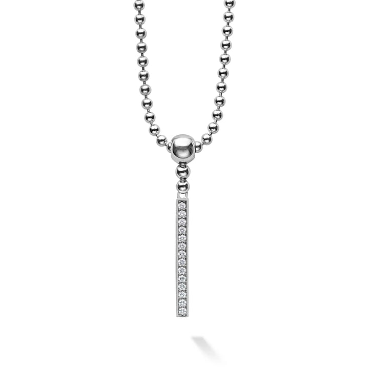 Linear Diamond Pendant Necklace