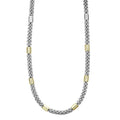 Two-Tone Station Caviar Necklace | 5mm