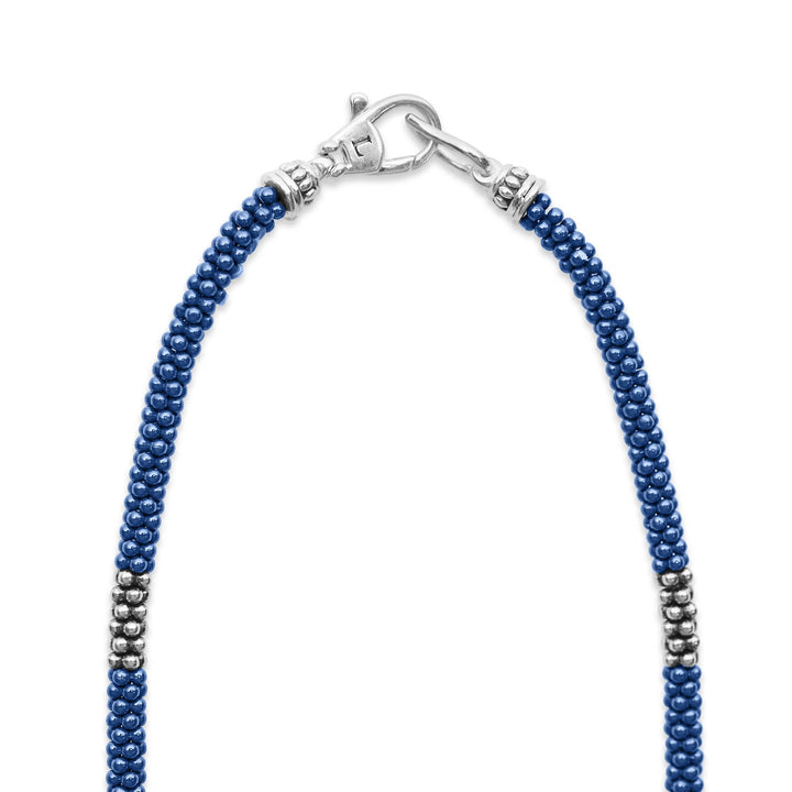 Silver Station Ceramic Beaded Necklace | 3mm
