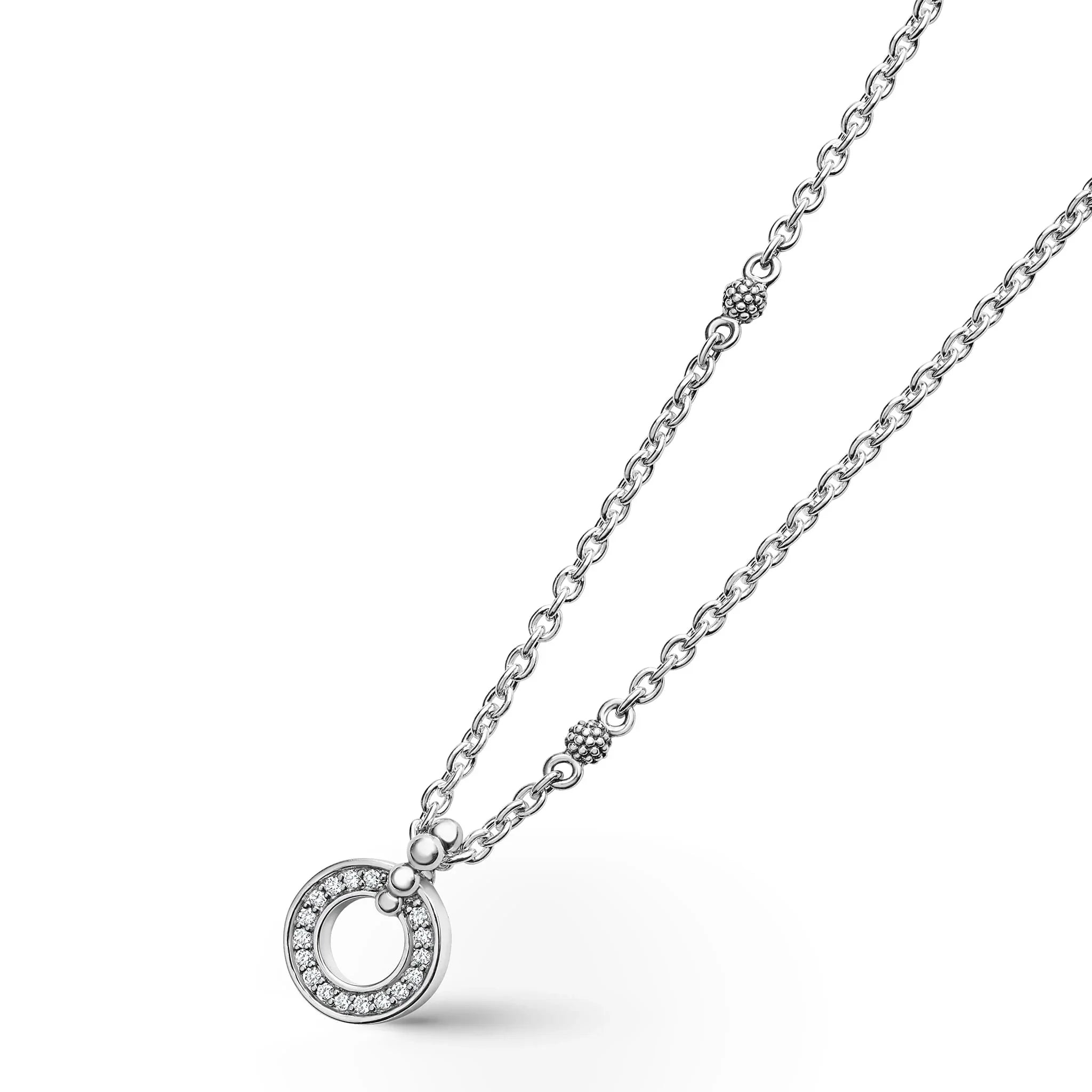 Diamond Circle Pendant Necklace