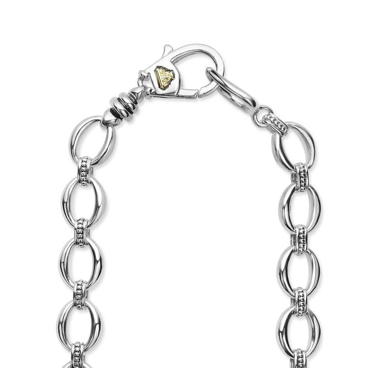 Single Station Diamond Link Necklace