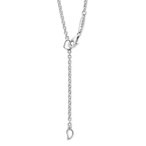 Two-Tone Oval Diamond Pendant Necklace