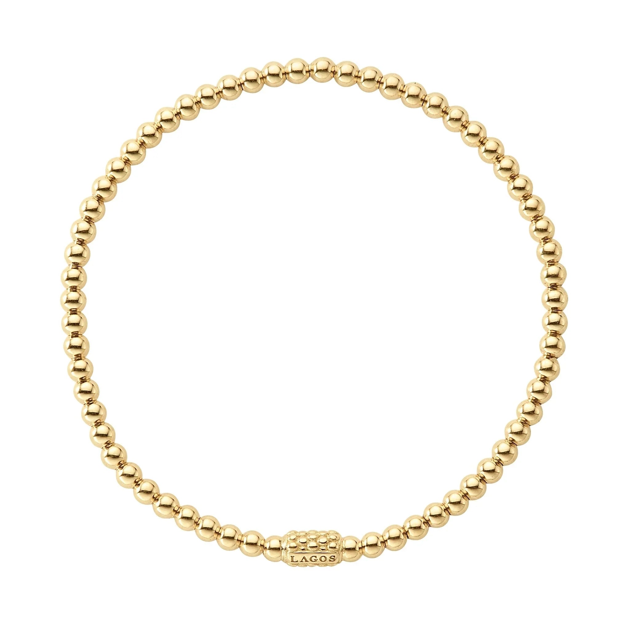 18K Gold Bead Bracelet | 3mm