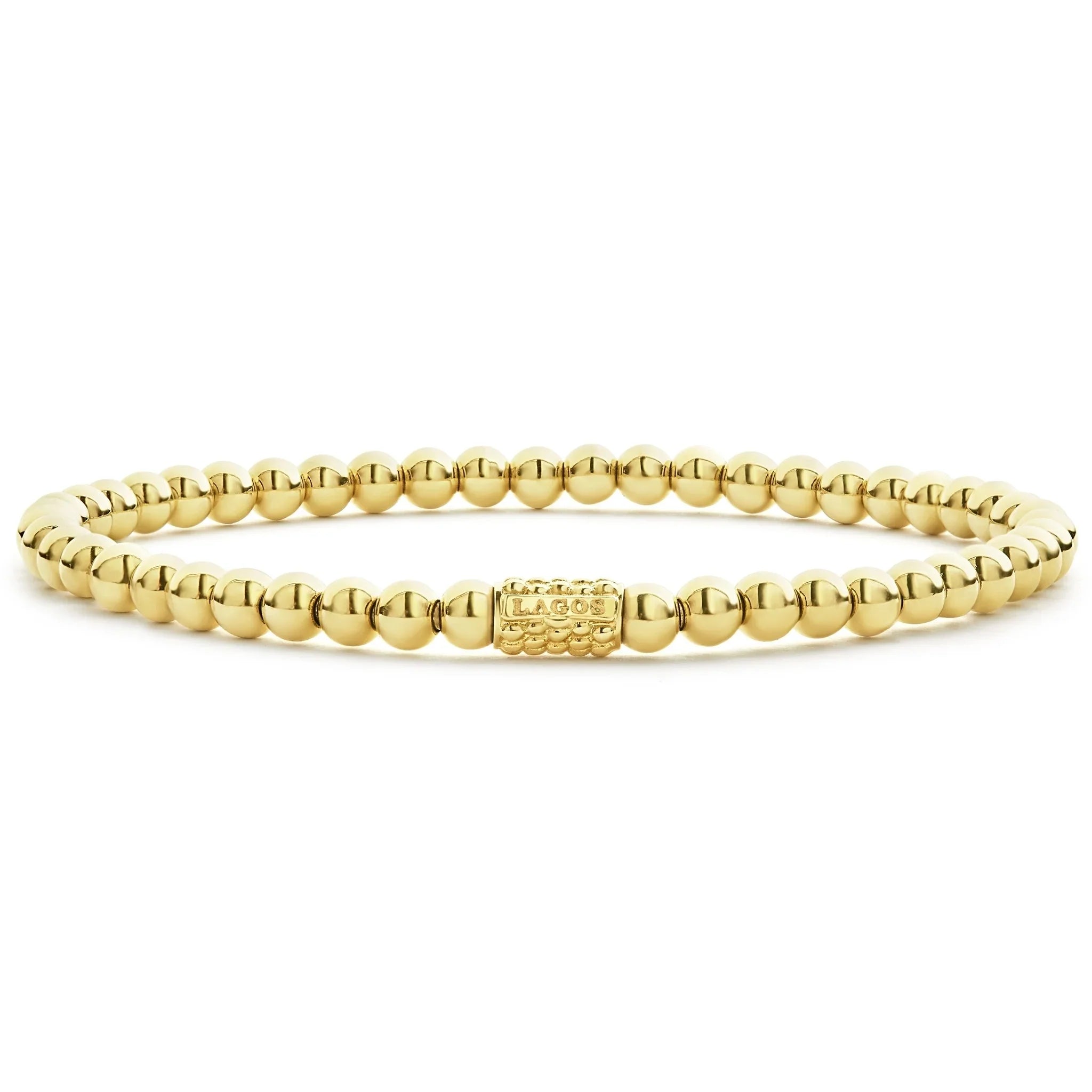 18K Gold Bead Bracelet | 4mm
