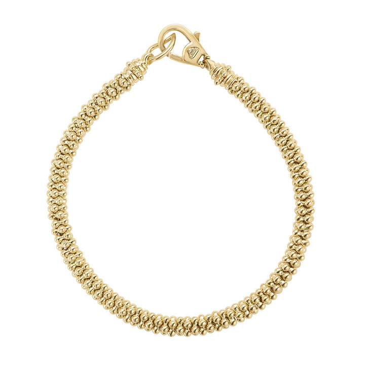 Thin 18K Gold Beaded Bracelet | 4mm