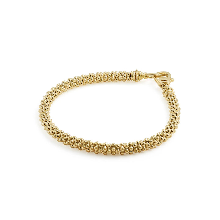 Thin 18K Gold Beaded Bracelet | 4mm