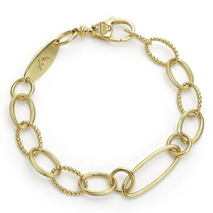 18K Gold Oval Link Bracelet