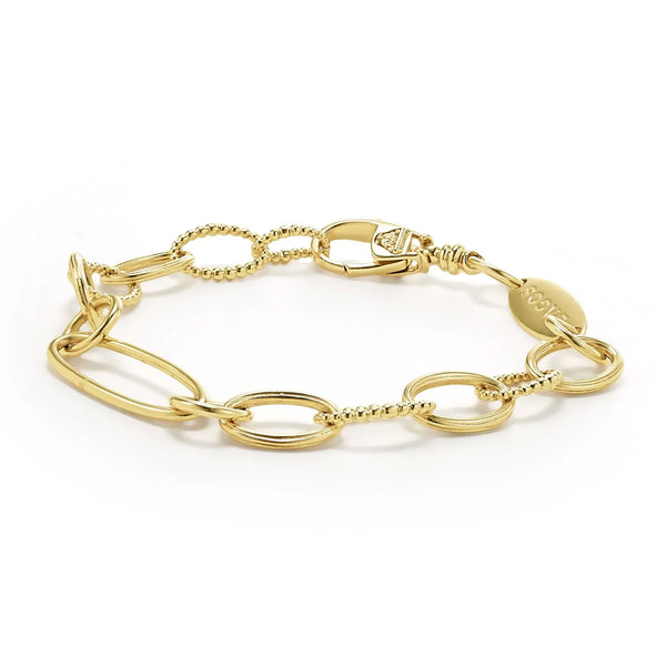 18K Gold Oval Link Bracelet