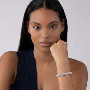 Silver Caviar Bracelet | 9mm