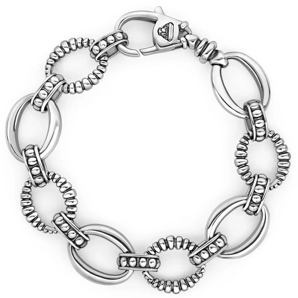 Oval Fluted Link Bracelet