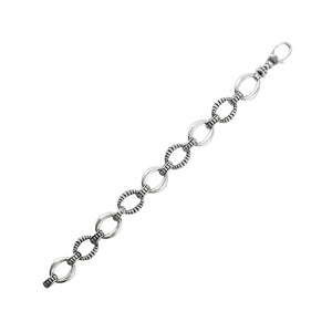 Oval Fluted Link Bracelet