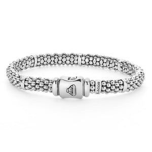 Silver Station Caviar Bracelet | 6mm