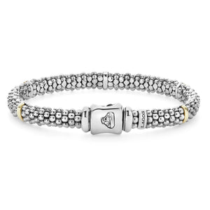 Five Gold Station Caviar Bracelet | 6mm