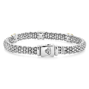 Three Station X Caviar Bracelet | 6mm