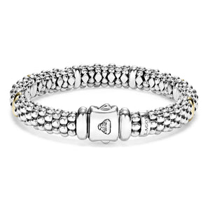 Six Gold Station Caviar Bracelet | 9mm