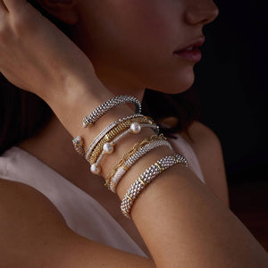 Six Gold Station Caviar Bracelet | 9mm