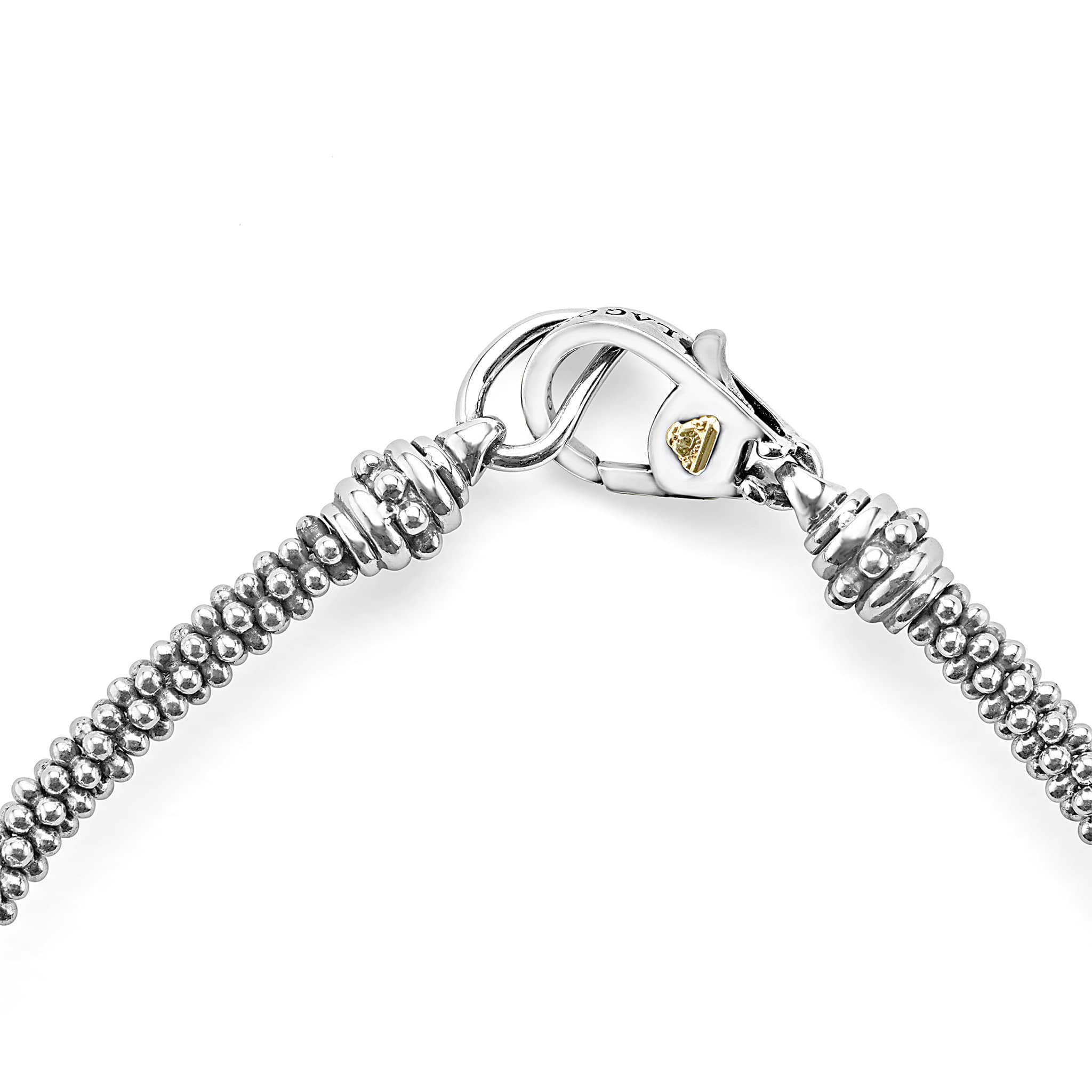 Three Station Caviar Beaded Bracelet