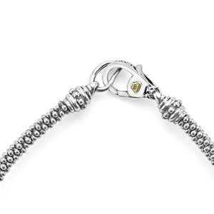 Three Station Caviar Beaded Bracelet