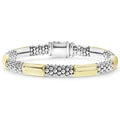 Two-Tone Station Caviar Bracelet | 6mm