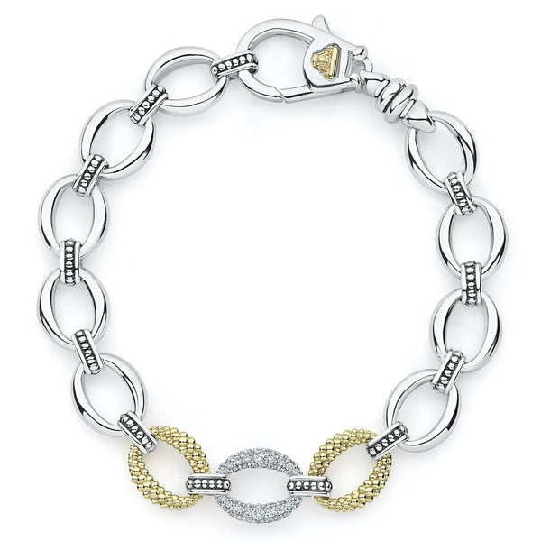 Single Station Diamond Link Bracelet