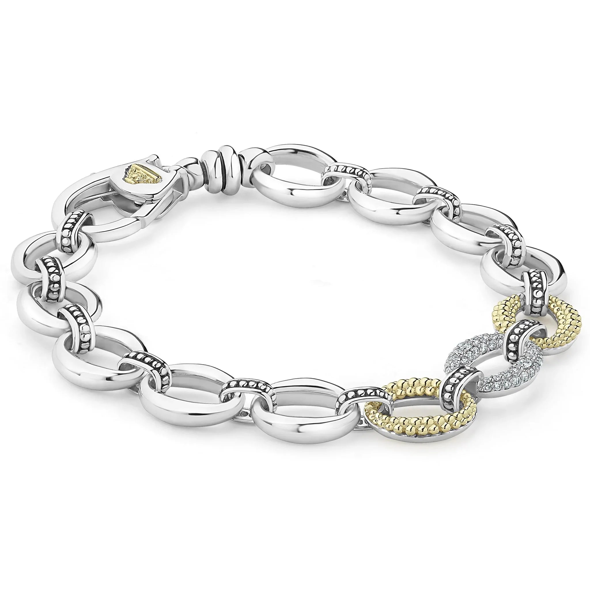 Single Station Diamond Link Bracelet