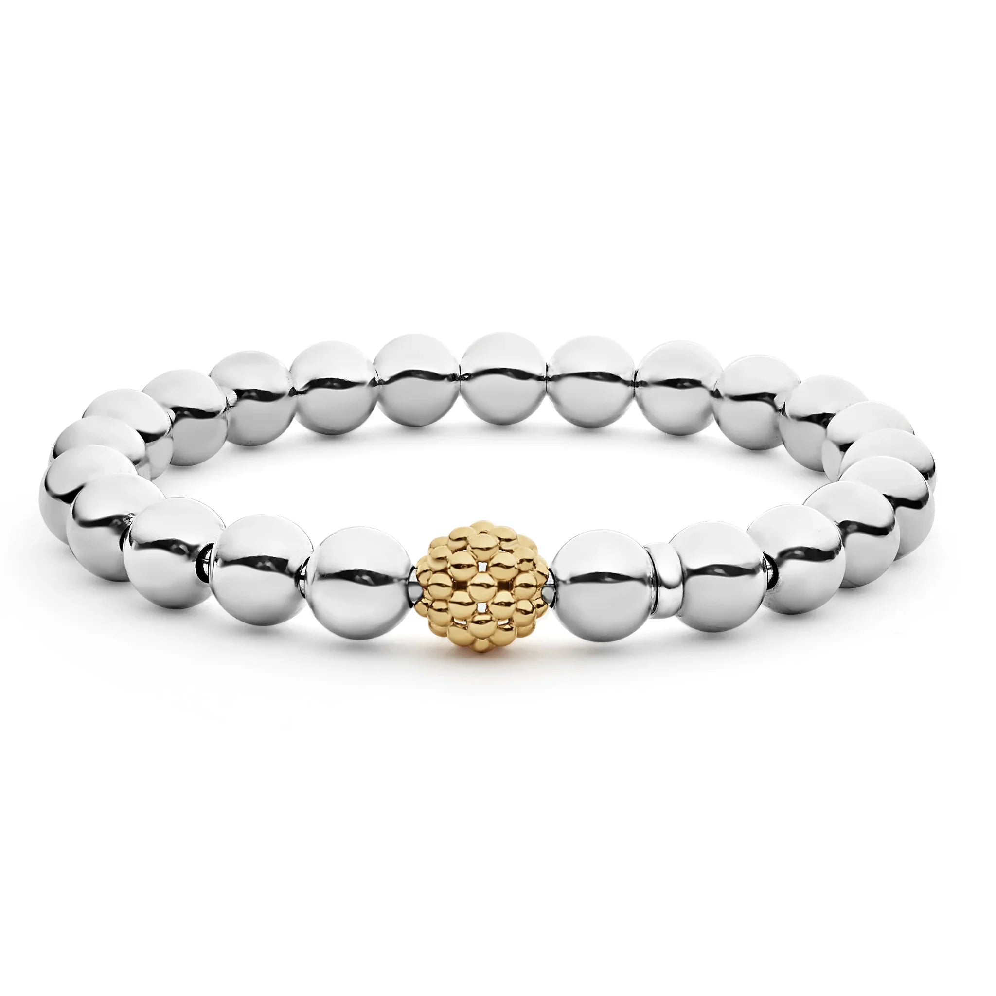 Two-Tone Stretch Bead Bracelet
