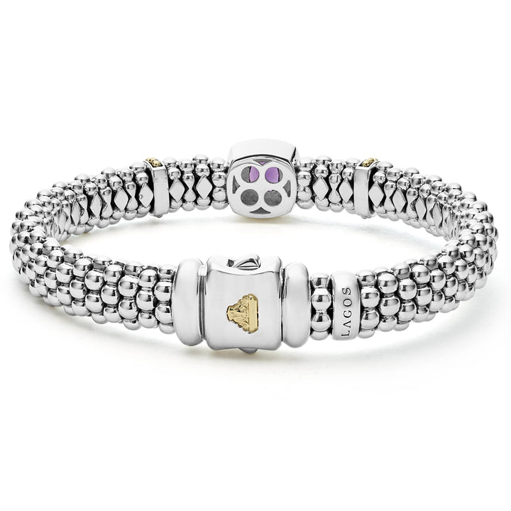 Amethyst Caviar Bracelet | 9mm