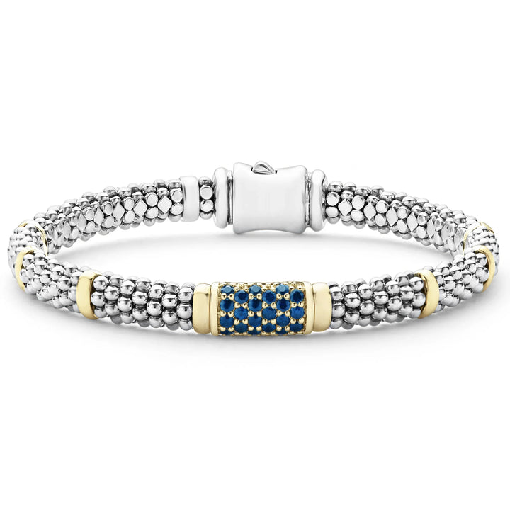 Blue Sapphire Caviar Bracelet | 6mm