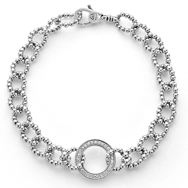 Circle Diamond Link Bracelet