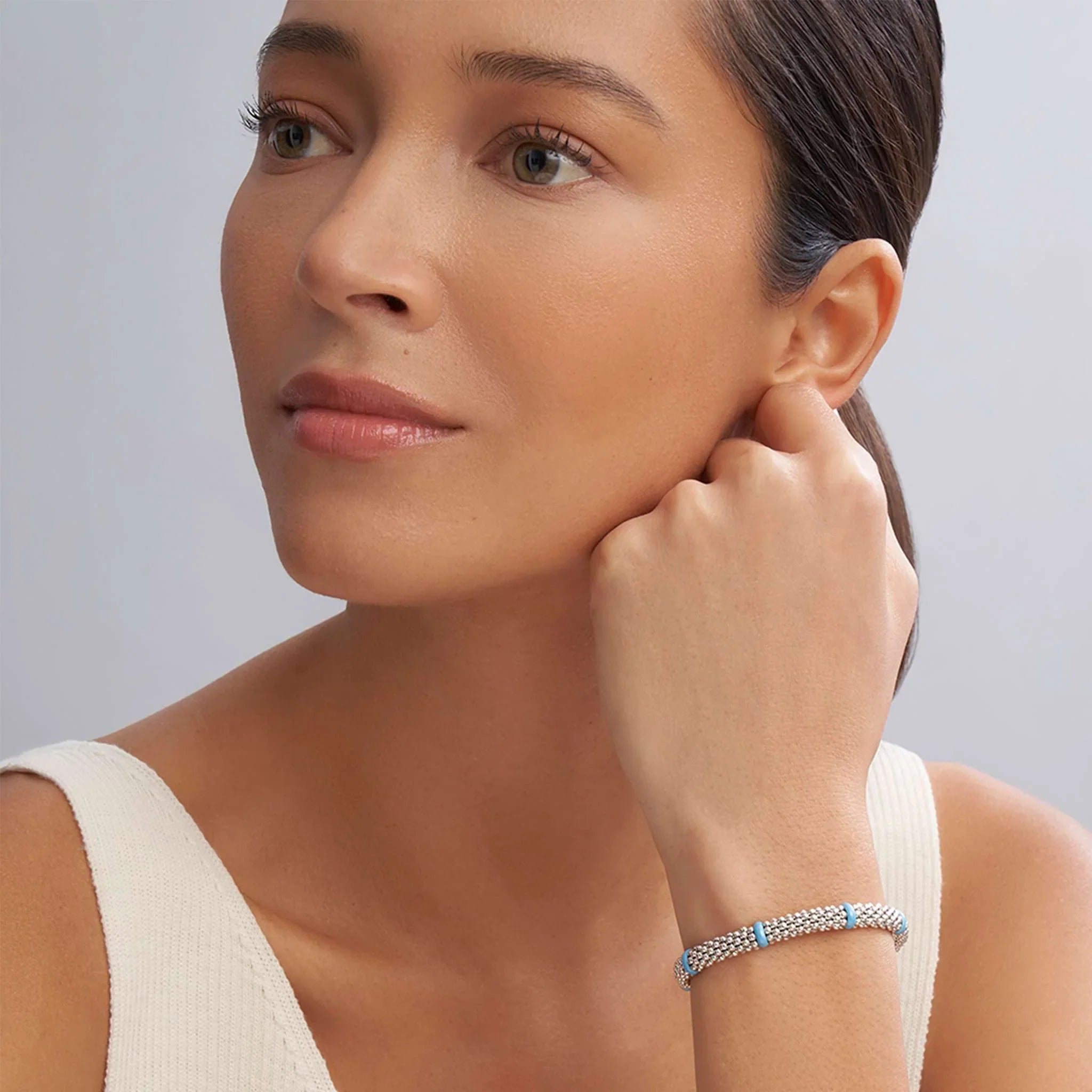 Ceramic Station Caviar Bracelet | 6mm
