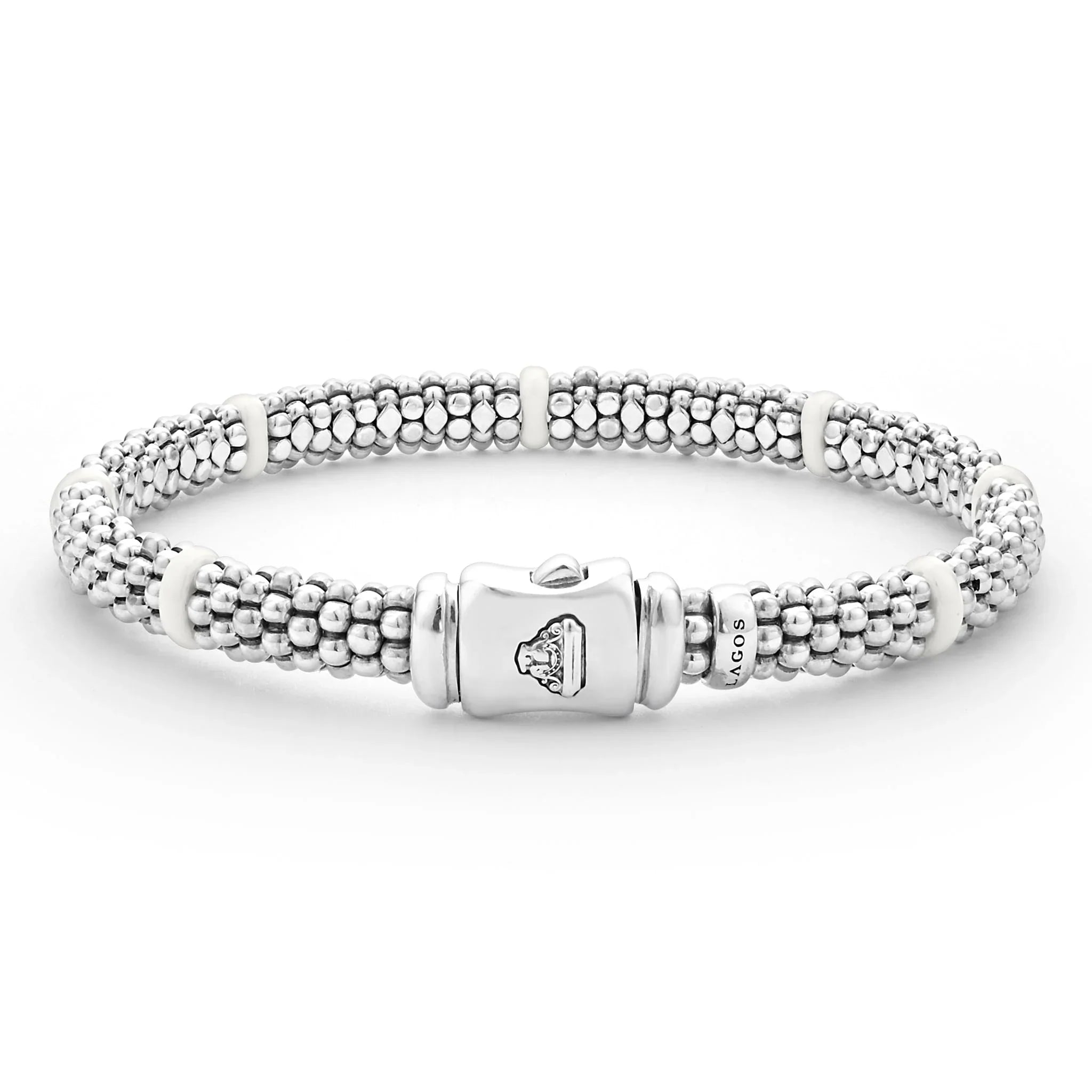 Ceramic Station Caviar Bracelet | 6mm