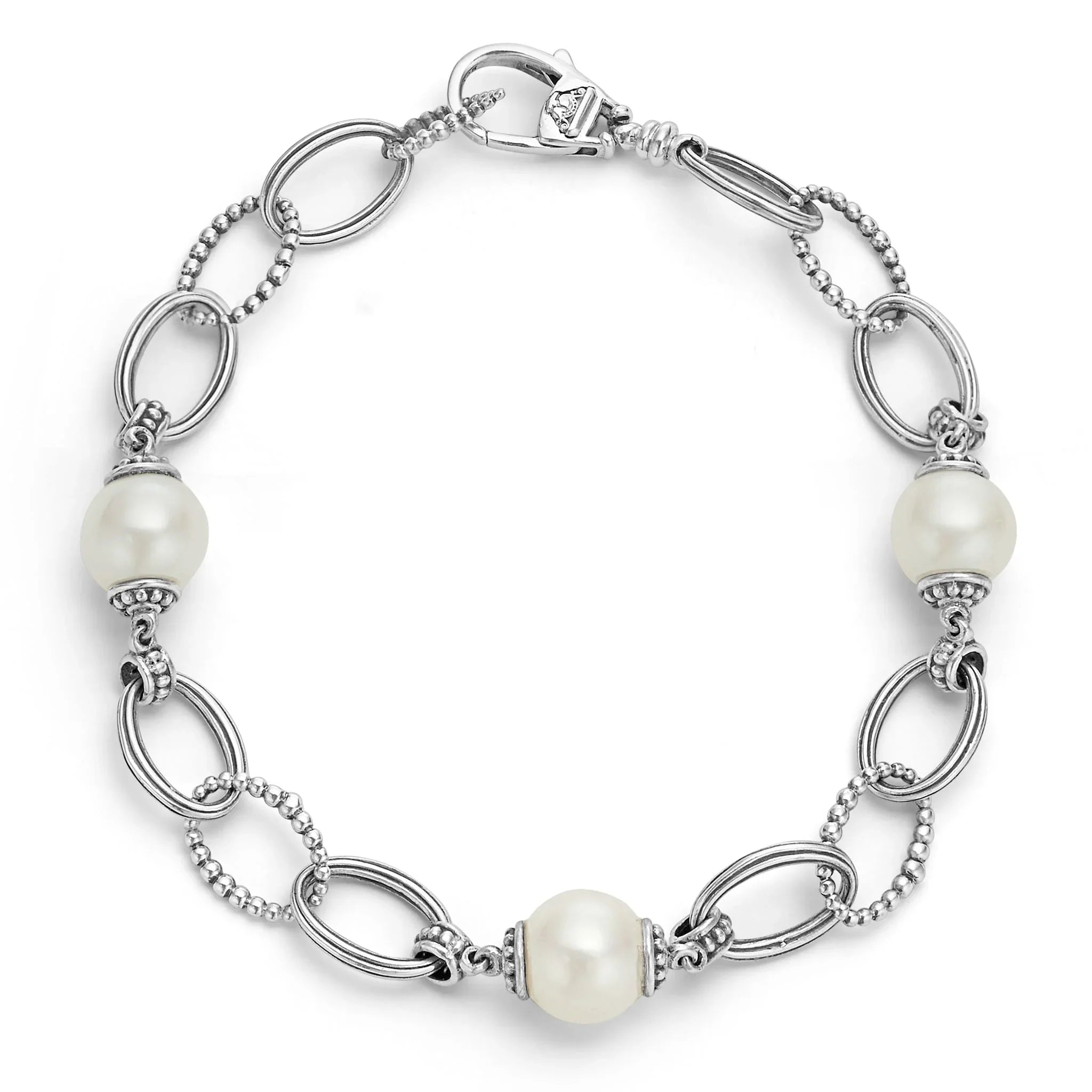 Caviar Pearl Link Bracelet