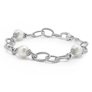 Caviar Pearl Link Bracelet
