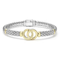 Two-Tone Interlocking Caviar Bracelet | 6mm