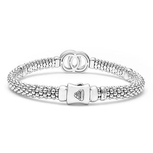 Two-Tone Interlocking Caviar Bracelet | 6mm