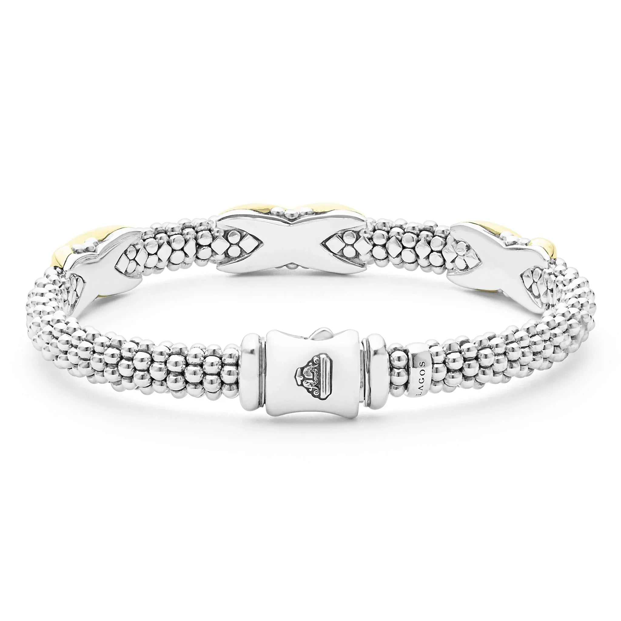 Three Station X Caviar Bracelet | 6mm