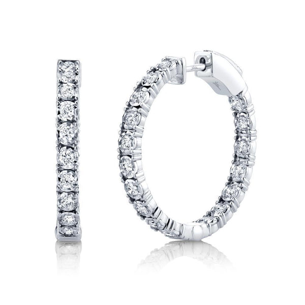 1.06ctw Diamond Hoop Earring - Gunderson's Jewelers
