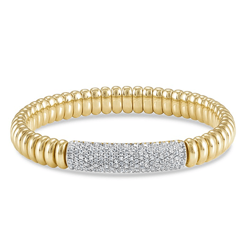 1.10ctw, 18K Yellow Gold Tresore Stretch Bracelet - Gunderson's Jewelers