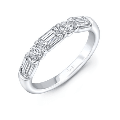 1.50ctw Emerald & Round Diamond Band - Gunderson's Jewelers