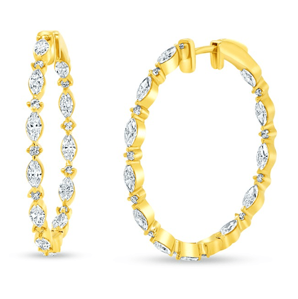 1.65ctw Diamond Hoop Earrings - Gunderson's Jewelers